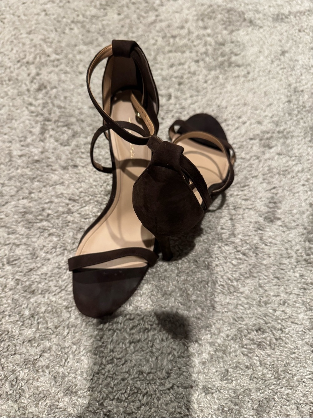 Banana Republic Dark Brown Strappy Ankle-Tie Heels - Picture 5 of 10